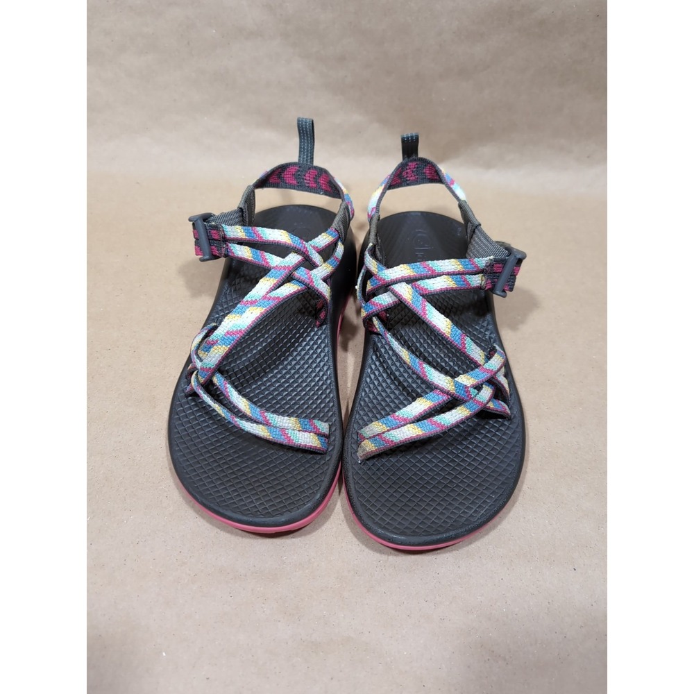 Chaco Girls Size 4 ZX1 EcoTread Fletched Pink Sport Sandal‎ Strappy Athletic - Picture 6 of 9